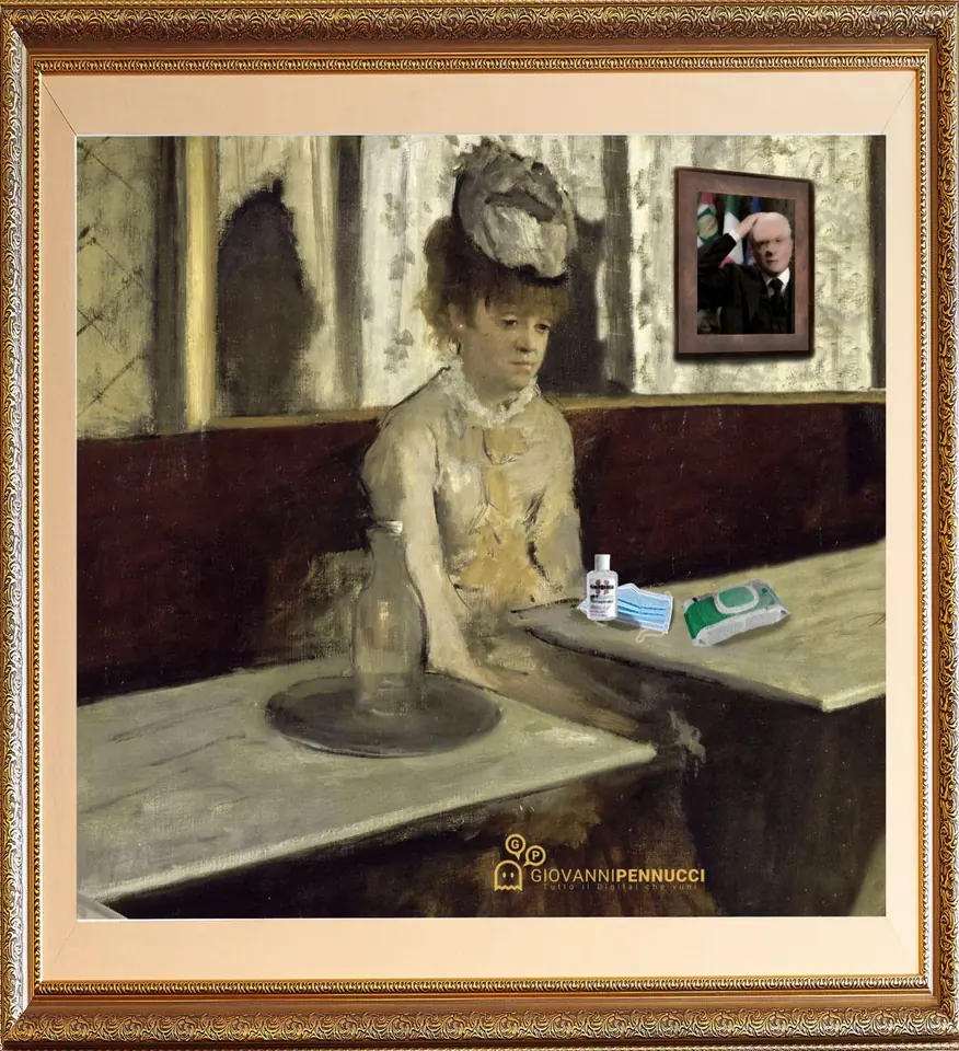 Lo sconforto: L’assenzio di Edgar Degas rivisitato in chiave Covid-19