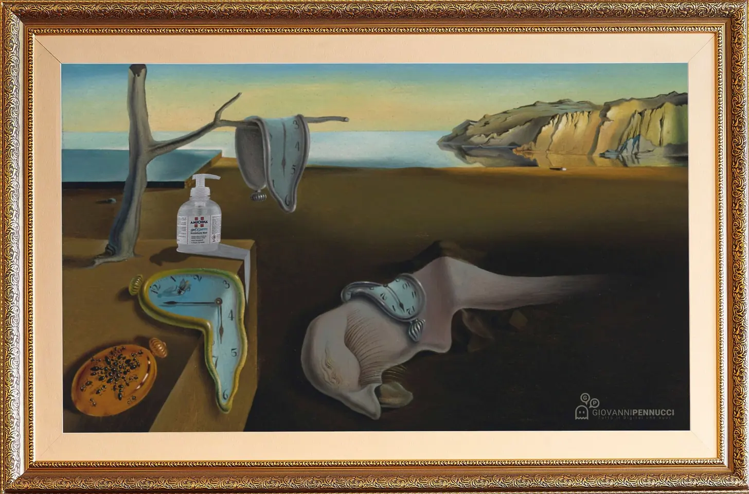 La persistenza della memoria (ottusa): La persistenza della memoria di Salvador Dalí rivisitato in chiave Covid-19