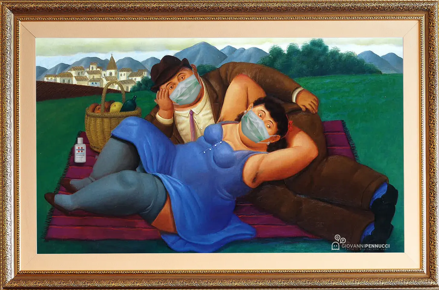 (Il primo) Picnic (dopo il lockdown): Picnic di Fernando Botero rivisitato in chiave Covid-19