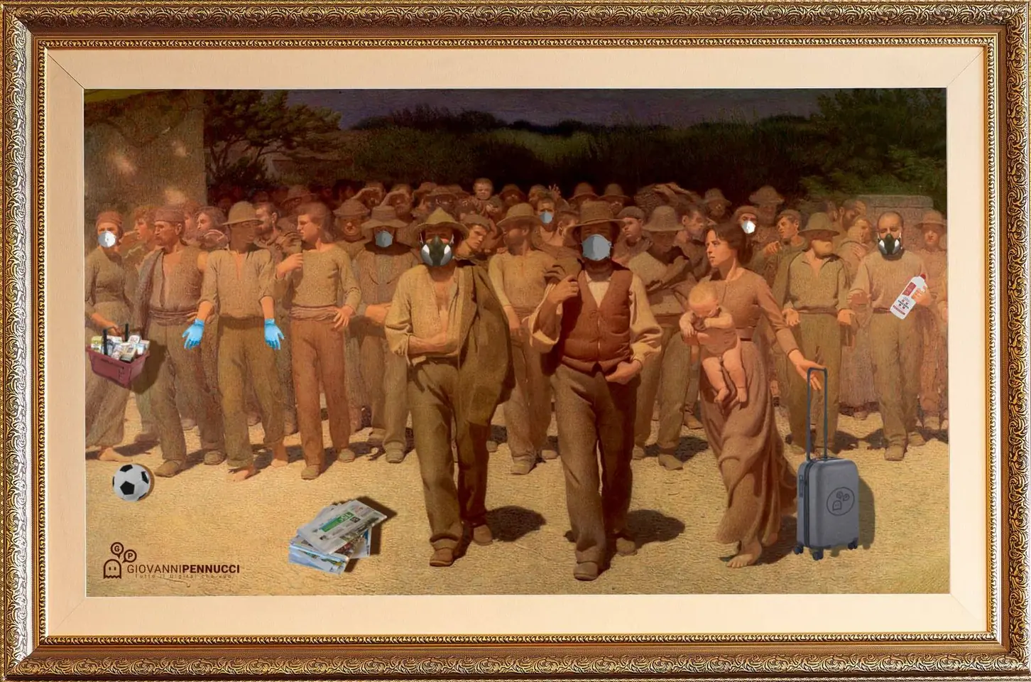 [Il quarto] Stato (di irresponsabili): Il Quarto Stato di Giuseppe Pellizza da Volpedo rivisitato in chiave Covid-19