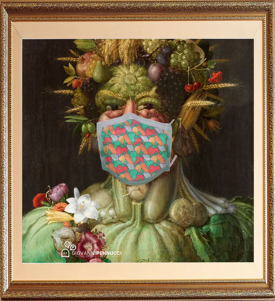 L’Imperatore Rodolfo II (in quarantena): Vertumno di Giuseppe Arcimboldo rivisitato in chiave Covid-19