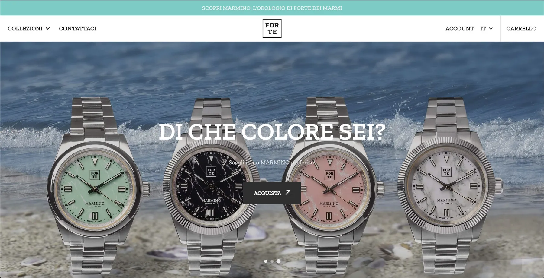 Un e‑commerce di orologi realizzato da Giovanni Pennucci