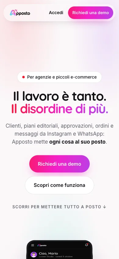 Anteprima del progetto Apposto