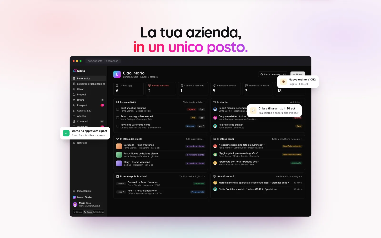 La panoramica di Apposto