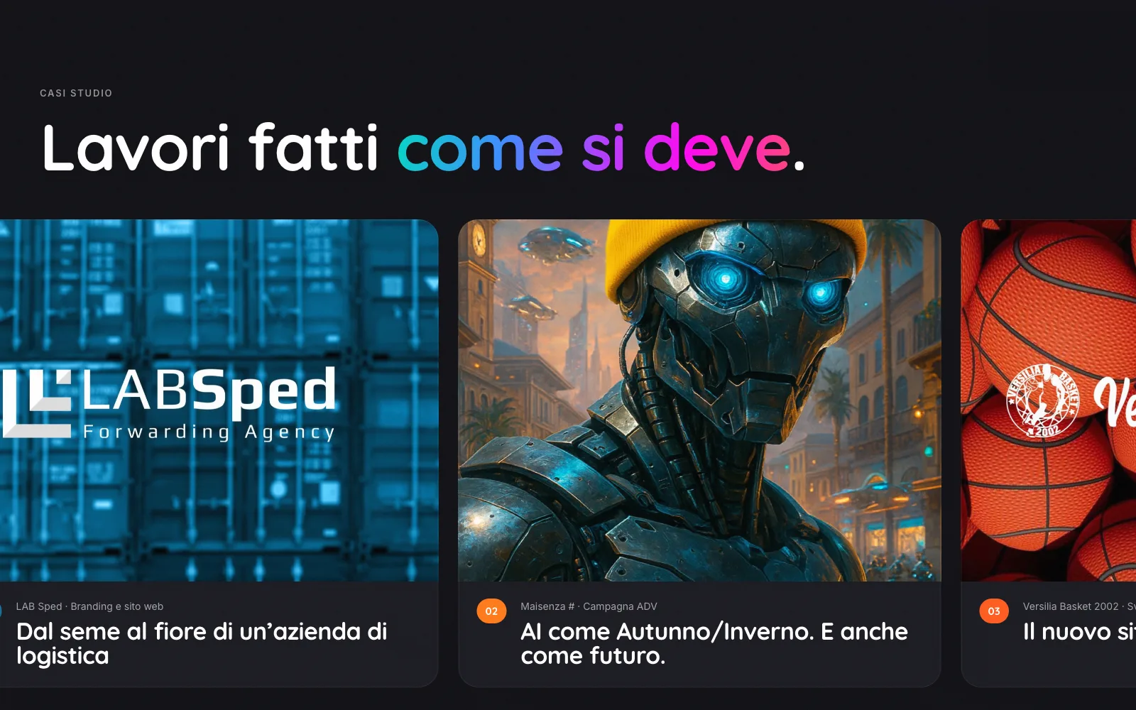 I casi studio sul sito di mioQgino