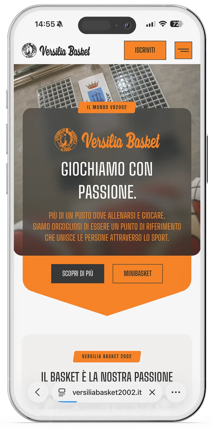 Il sito su smartphone